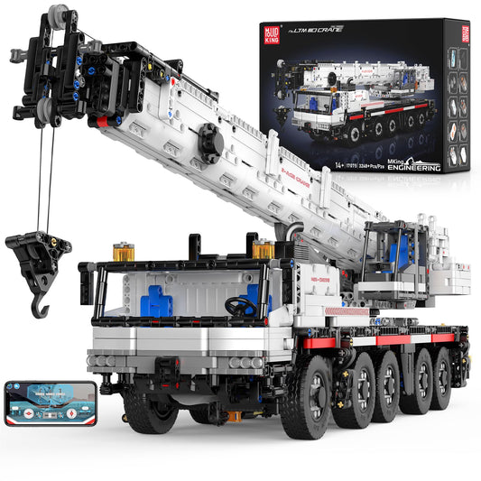 Mould King Construction Crane Building Sets, 17075 APP Programmable Construction Vehicle Model, Large Vehicles Crane Building Kits Gift for Adult/Collections Enthusiasts(3248 Pieces)