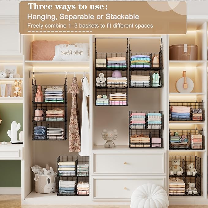 Sonyabecca 3-Tier Extra Large Closet Hanging Organizer