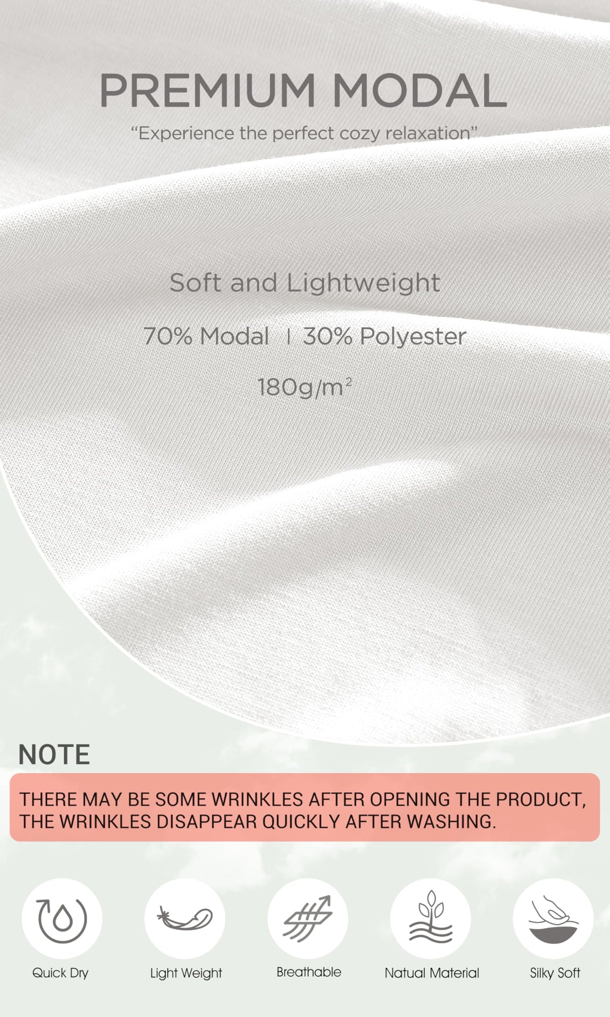 ODODOS Modal Soft Short Sleeve Shirts for Women Crew Neck Yoga Tee Casual Workout Tops, White, Medium