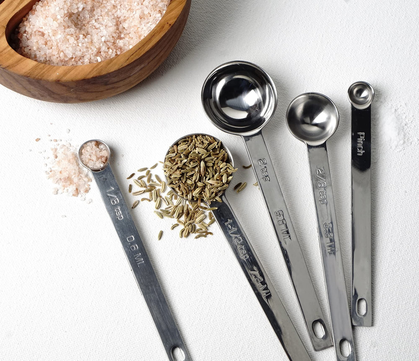 RSVP International Endurance Kitchen Collection Measuring Tools, Dishwasher Safe, Odd Sizes, 5 Piece, Stainless Steel