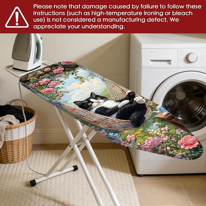 Nuxovilar Ironing Board Cover Needle Cotton 15x54 Inches | Ironing Board Cover
