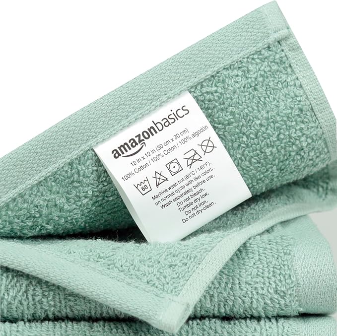 Amazon Basics Cotton Washcloths