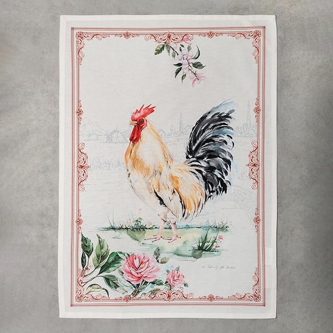 100% Cotton Kitchen Towel Campagne Maison d' Hermine Set of 2 Super Soft Highly