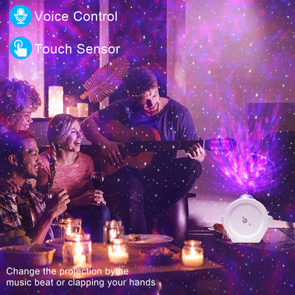 Galaxy Projector Night Light: 3 in 1 Star Lights Projector with Nebula Ocean Moon, Kids Adults 3D Starlight Sensory Lights with Voice/Timer Control,Compatible Alexa Google Assistant,for Bedroom Gifts