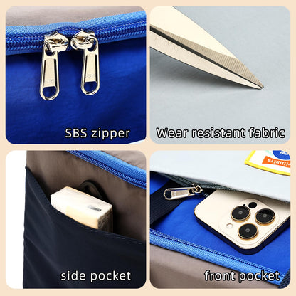willikiva Insulated Lunch Bag Women Man Leakproof Soft Cooler Tote Bag Reusable LunchBox with Adjustable Shoulder Strap for Adults Work Travel(Grey Blue)