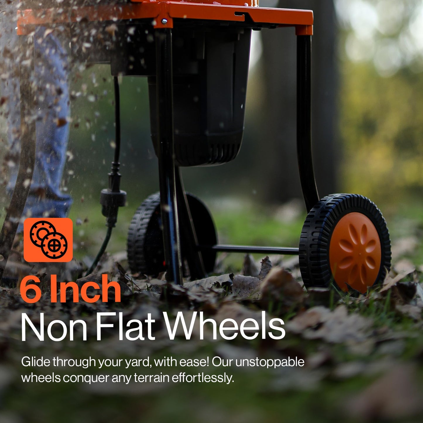 SuperHandy Electric Leaf Mulcher Shredder - Steel Construction, 15-AMP 120V AC Motor, 11" Cutting Blades - .5" Capacity for Leaves, Grass & Yard Clippings