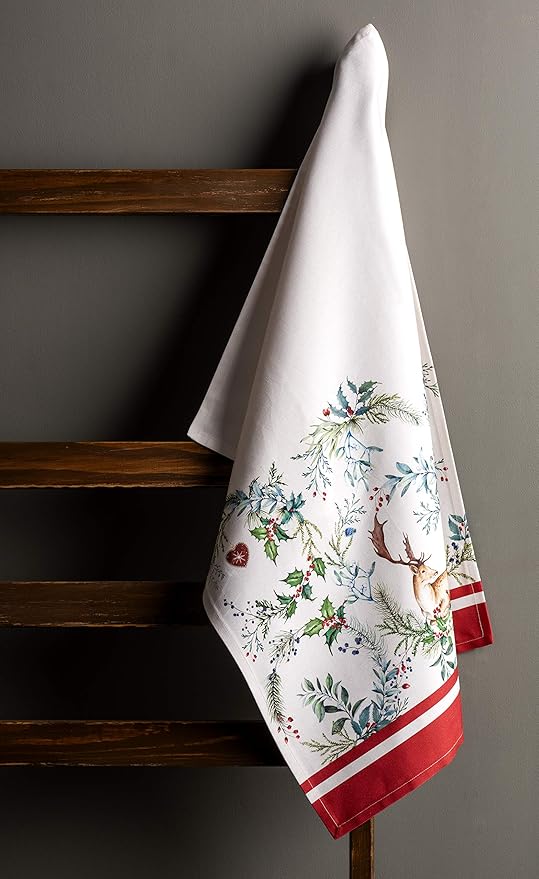 Maison d' Hermine Kitchen Towels Set of 3 100% Cotton 20" x 27.5" Reusable