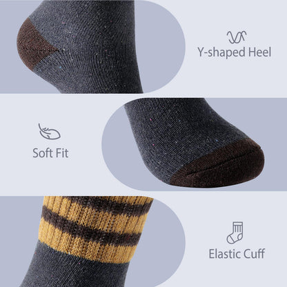 Tavaleu Wool Socks for Women - Winter Soft Thick Warm Socks Vintage Crew Boot Sock Casual
