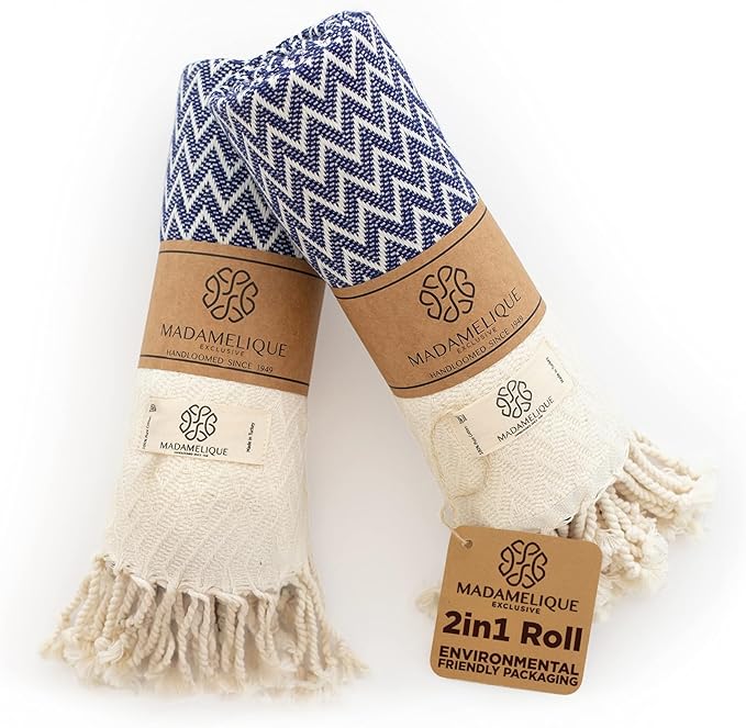 Madamelique Exclusive Hand Towels Set of 2-18 x 40 Inches