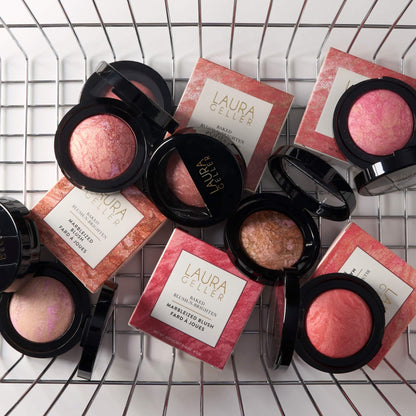 LAURA GELLER NEW YORK Baked Blush-n-Brighten Marbleized Blush for Cheeks - Natural Finish - Buildable Color (103 Tropic Hues)