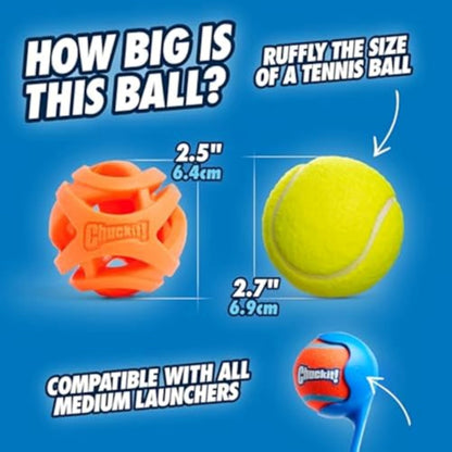 Chuckit! Ball Breathe Right Fetch Ball Medium By 2 Balls to Pursue For Dog, M