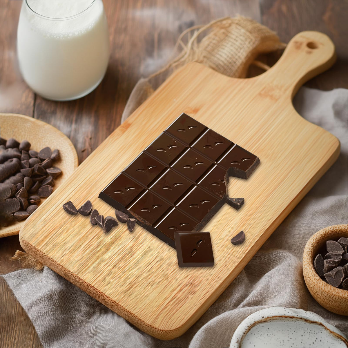25 PCS Cutting Board Bulk Wood Chopping Board Laser Engraving Serving Board with Handle Charcuterie Boards for Customized Mother's Day Housewarming Gift 11" x 5" Bamboo