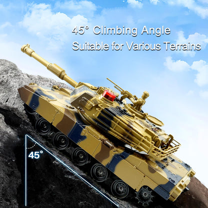 1/24 RC Tank,Remote Control Tank for Boys with Smoke, Lights & Sounds,2.4GHz Ger Leopard II Army Model,Military Toys Gift for Kids Ages 6+