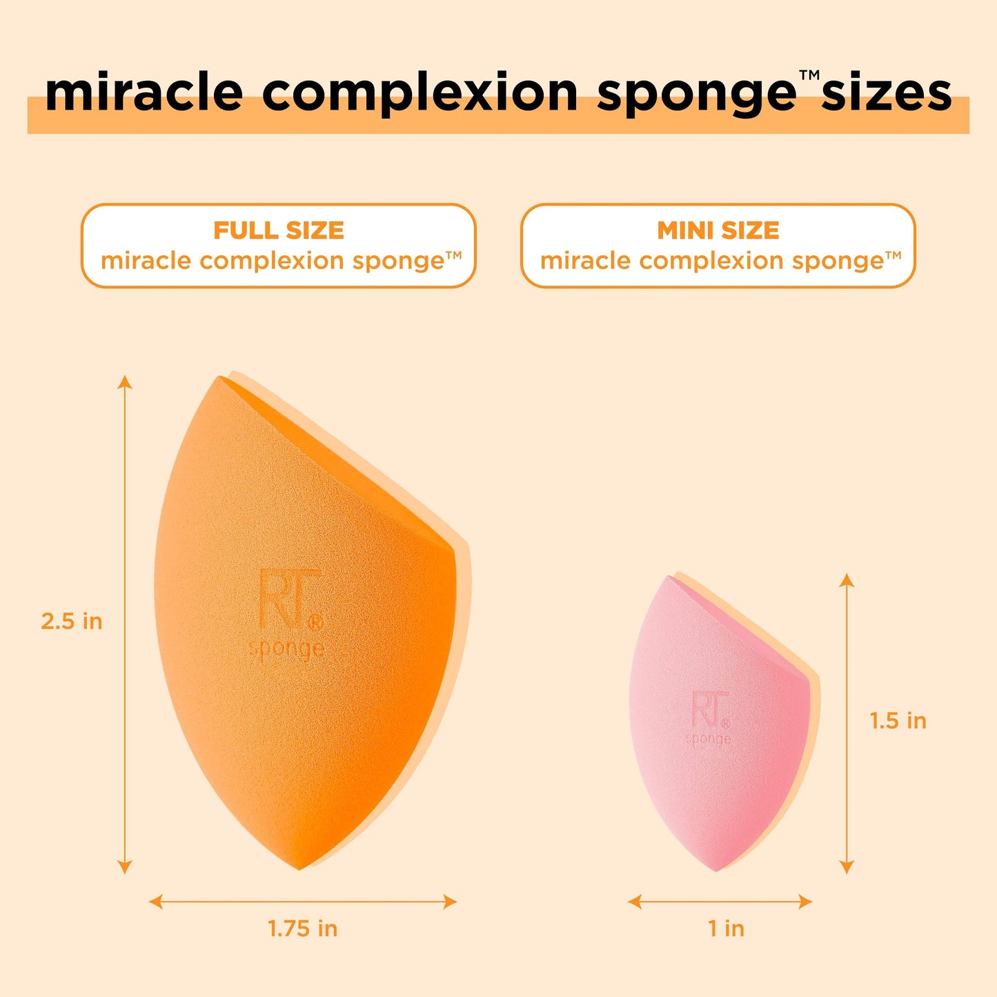 Real Techniques Ultimate Makeup Sponge Trio, Makeup Blending Sponges, For Liquid, Cream, & Powder Products, Powder & Foundation Sponges, Mini Makeup Sponge, Latex-Free Foam, Travel-Friendly, 3 Count