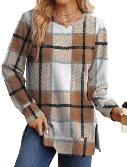 Saloogoe Early Fall fashion Sweaters for Women Cowboy Chic Long Sleeve Shirts Halloween Sweatshirt Fashion Clothing M