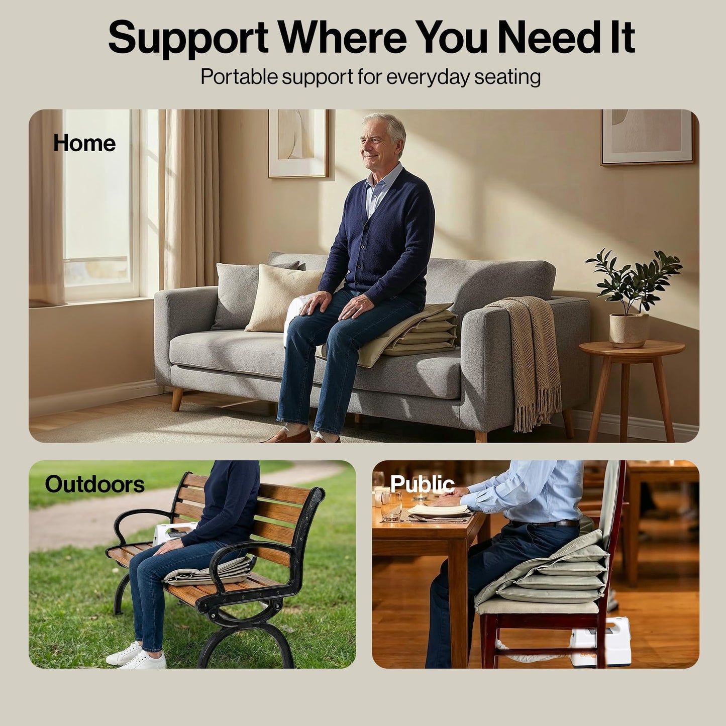 SuperHandy Passport Mobility Scooter & Electric Seat Lift Assist Cushion [Bundle Deal]