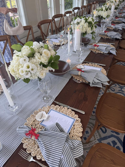 Laquedecraft 11.8" Set of 4 Round Corn Husk Placemats | Boho Woven Rattan Table Mats | Farmhouse Wicker Spring Plate Chargers Like Water Hyacinth, Seagrass for Wedding, Party, Christmas, Events
