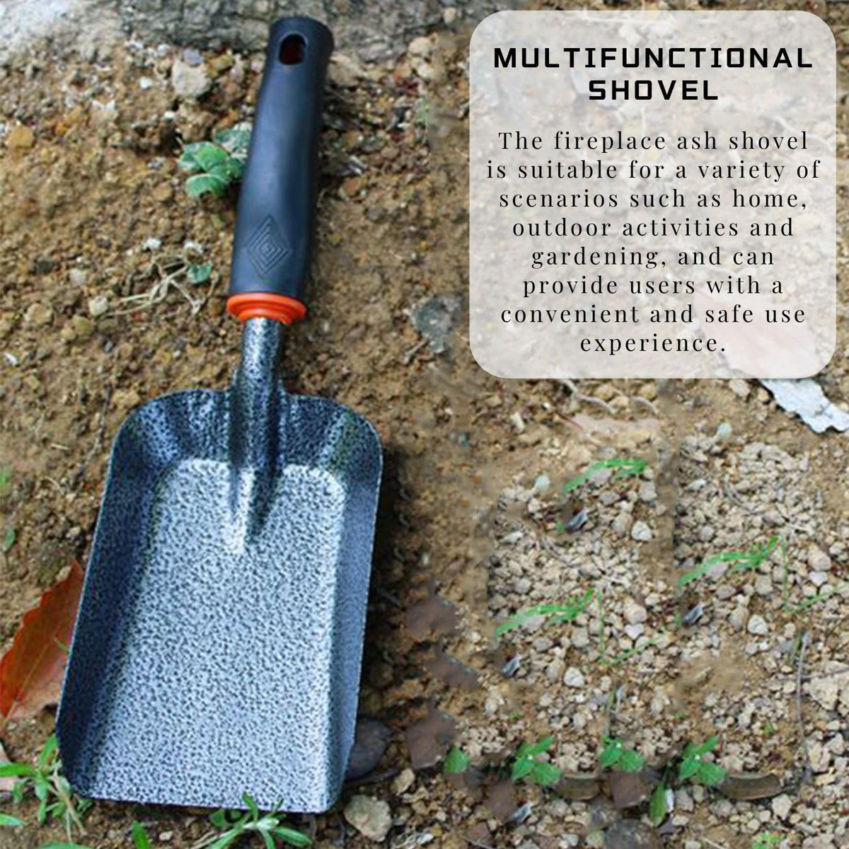 SoloWilder Garden Trowel Heavy Duty Hand Shovel with Ergonomic Handle Thickened Manganese Steel Outdoor Tool for Digging and Planting