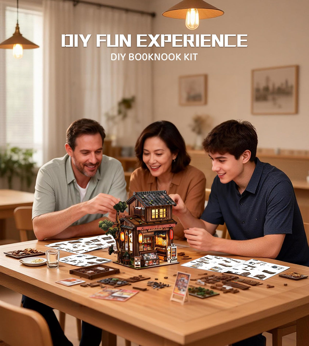 Spilay DIY Miniature House Kit for Adults, Miniature Dollhouse Kit