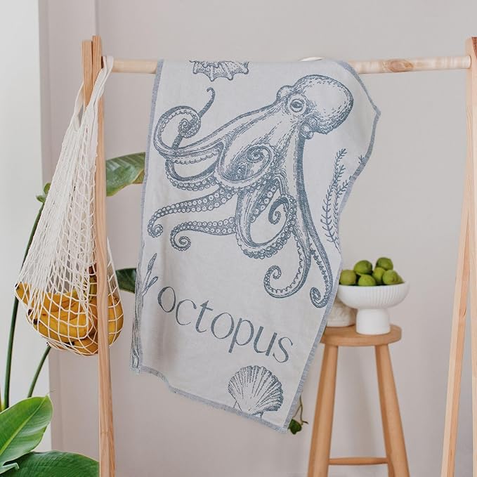 Nautical Kitchen Towels with Ocean-Themed Designs – 100% Turkish Cotton