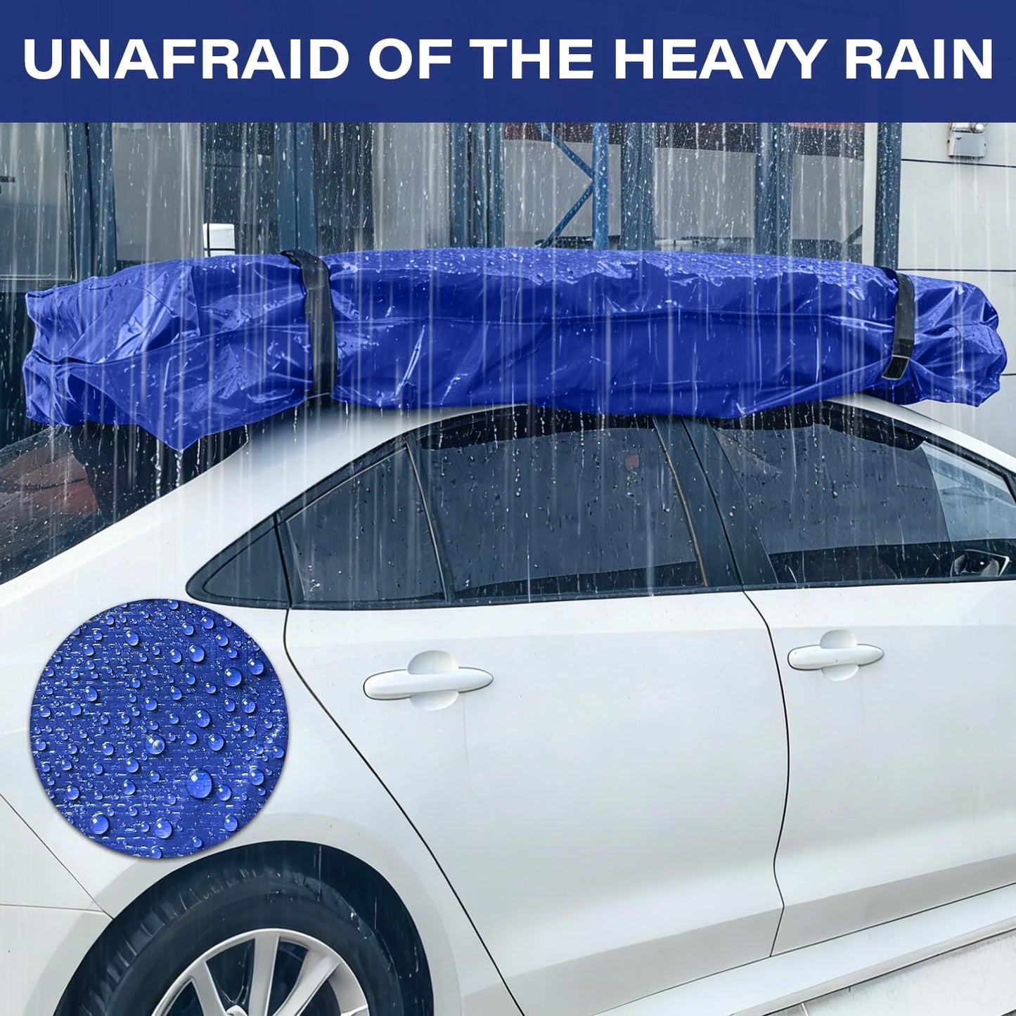 Mattress Bags for Moving and Storage,Queen Size,with Adjustable Adhesive Straps,8 Handles,Strong Zipper,Heavy Duty & Waterproof & Dust Proof,Reusable Mattress Protector Covers,Navy