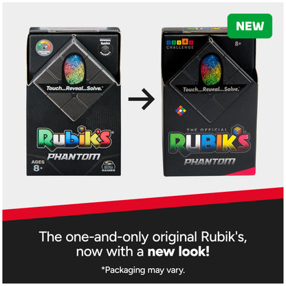 Rubik’s Phantom, 3x3 Cube Advanced Technology Difficult 3D Puzzle Travel Game Stress-Relief Fidget Toy Activity Cube, for Adults and Kids Ages 8 and up