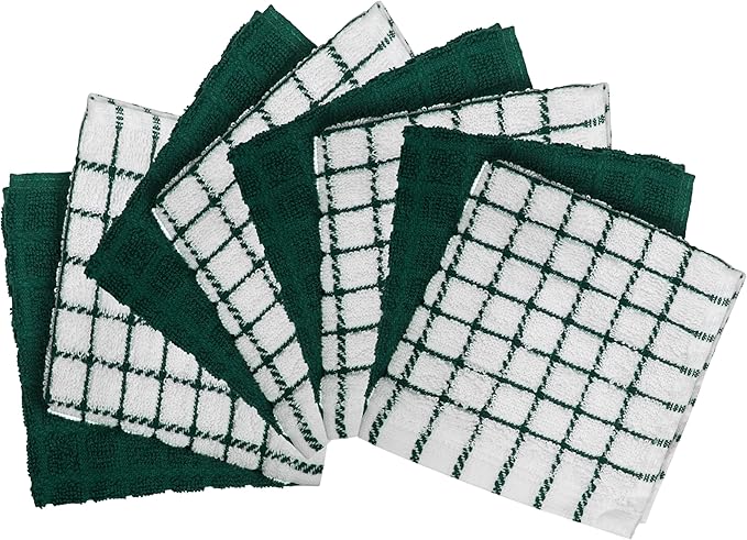 Bumble Dish Cloths | 12" x 12" | 100% Cotton Kitchen Towels | 405 GSM | Soft