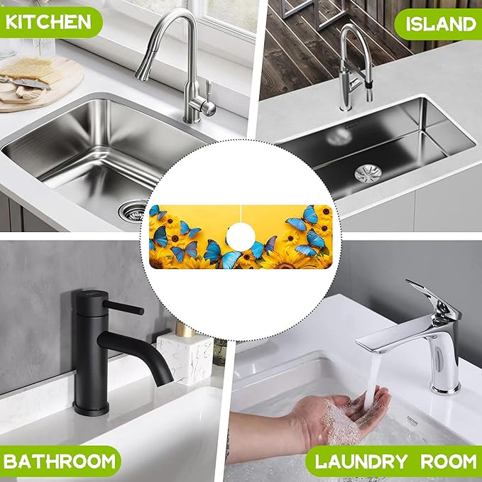Kitchen Sink Splash Guard Faucet Mat Super Absorbent Fast Drying Mat Guard