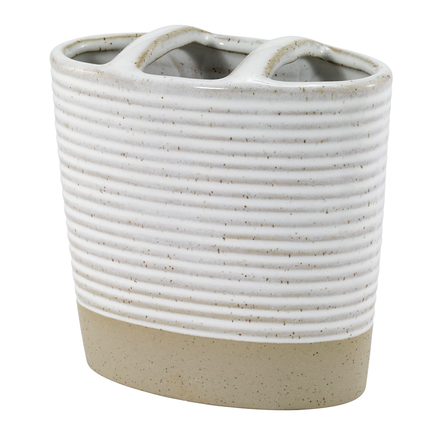 Avanti Linens - Toothbrush Holder, Guest Bathroom Essentials, Modern Home Decor (Drift Collection)