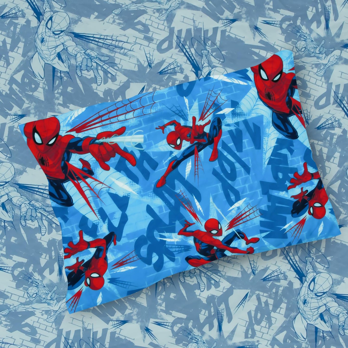 Northwest Disney Marvel Spiderman Twin Comforter Set, Reversible Design Ultra Soft Fade Resistant Microfiber Kids Bedding Set, Officially Licensed