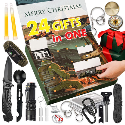 VEITORLD Gifts for Men Dad Husband Him Fathers Day, Survival Gear and Equipment 12 in 1, Survival Kits, Cool Unique Fishing Hunting Anniversary Birthday Gifts for Him Teen Boy Boyfriend Women