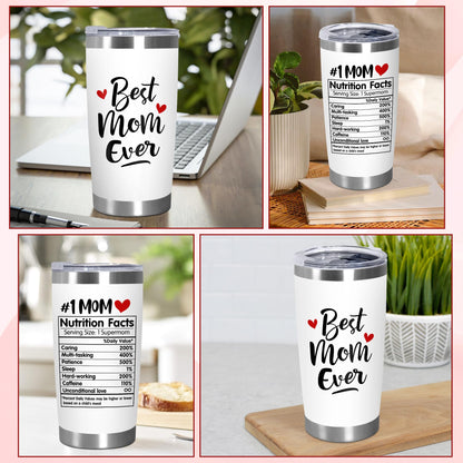 TEEZWONDER Christmas Birthday Gifts for Mom - 20 oz Stainless Steel Insulated Coffee Tumbler with Lid - Mothers Birthday Gifts from Daughter Son, Mothers in Law, Mama, Grandma, Tumblers for Women