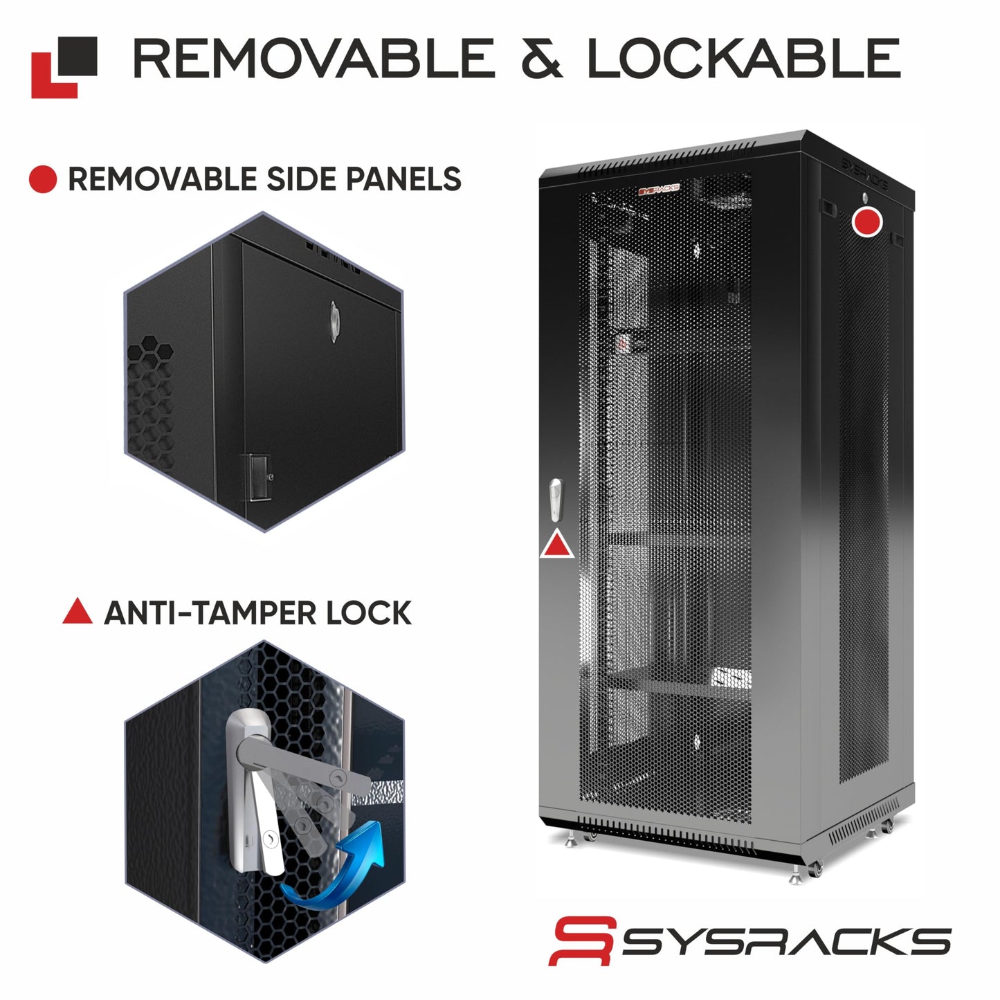 22U Wall Mount Server Rack Cabinet 24” Deep, 19” Network Enclosure for Home Lab with Fan, PDU, 2 Shelves, Casters & Feet, Locking Mesh Door