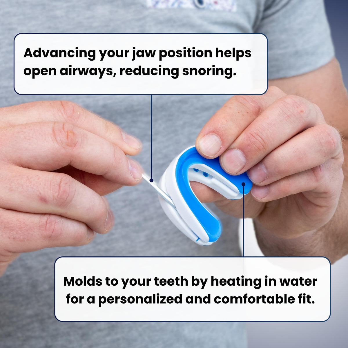 VitalSleep Anti-Snoring Mouthpiece, Comfortable & Adjustable Snore Guard, Quiets Snoring, USA Made, BPA Free & FDA Cleared Anti-Snore Device – Men’s Size