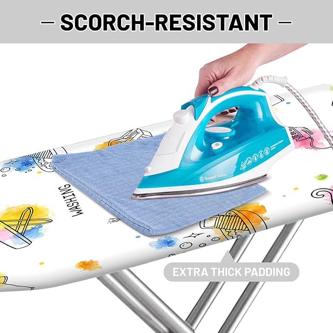 Extra Thick Ironing Board Cover and Pad, 15x54 Ironing Board Cover, Resist