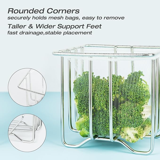 Kitchen Sink Strainer with Sink Basket Holder and 200 Strainer Net Bags