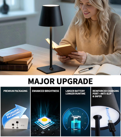 AIHYING 2026 Upgraded 2 Pack Cordless Rechargeable LED Table Lamp with Dimmer 5000mAh Battery Operated Portable Night Light Mother's Day Idea for Mom,Patio Balcony,Outdoor Bedroom