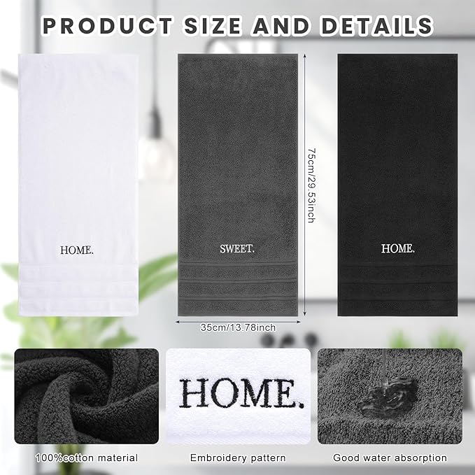3 Pcs Farmhouse Decorative Hand Towels
