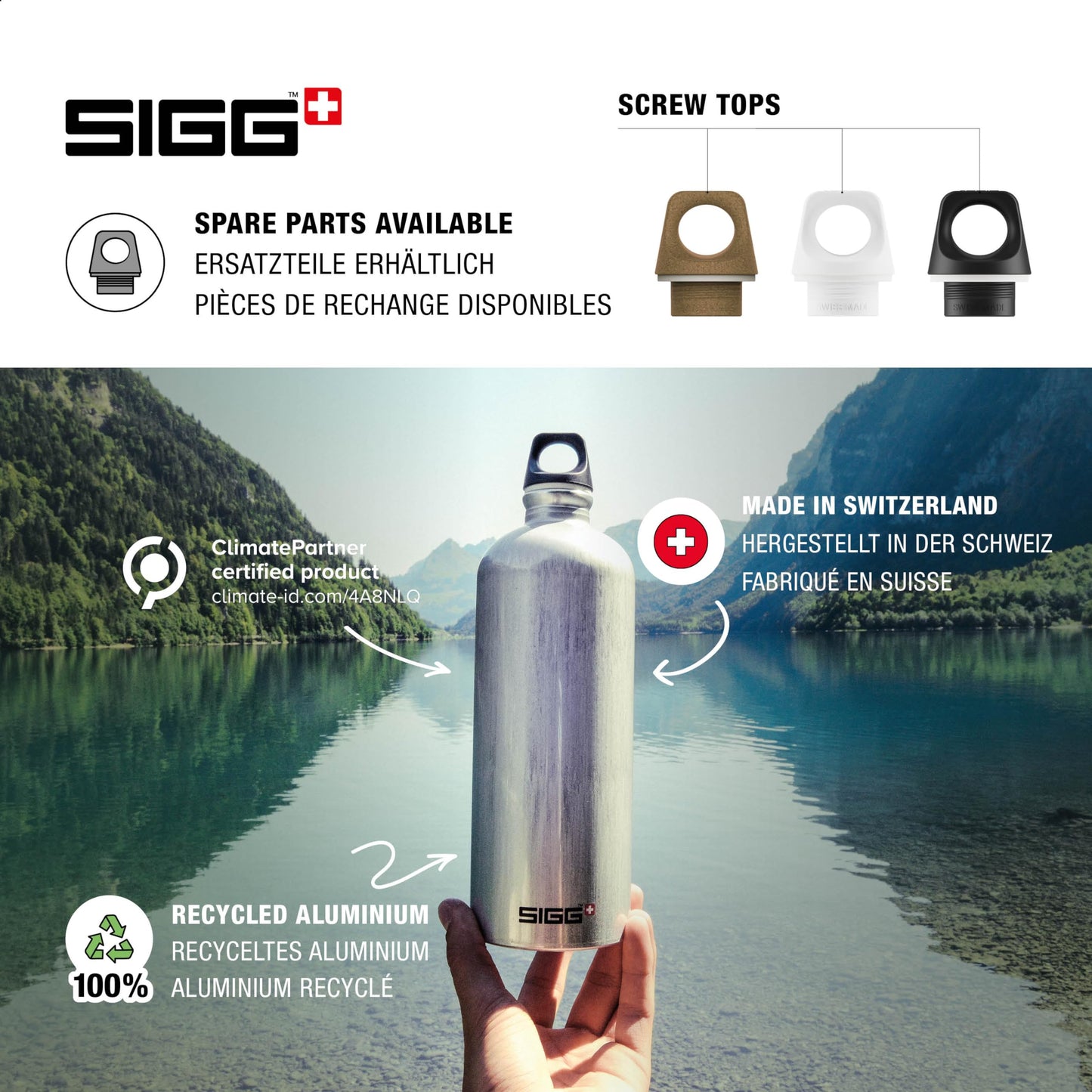 Sigg Classic Bottle - Traveller 1.0litre - Alu