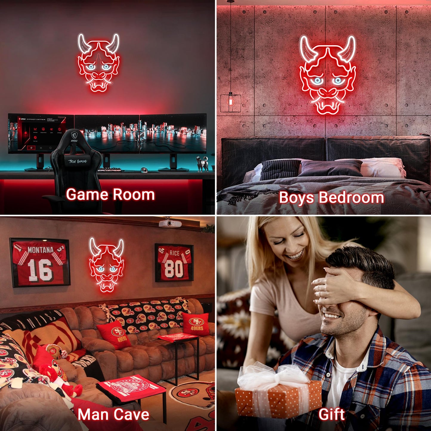 Kavaas Gamer Neon Sign, Game Controller LED Sign for Gaming Room Decor - Game Neon Sign for Teen Boy Room Decor - Best Gamer Gifts for Boys, Kids