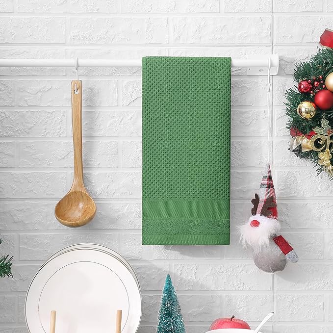 Homaxy 100% Cotton Waffle Weave Kitchen Towels, 13 x 28 Inches Super Absorbent