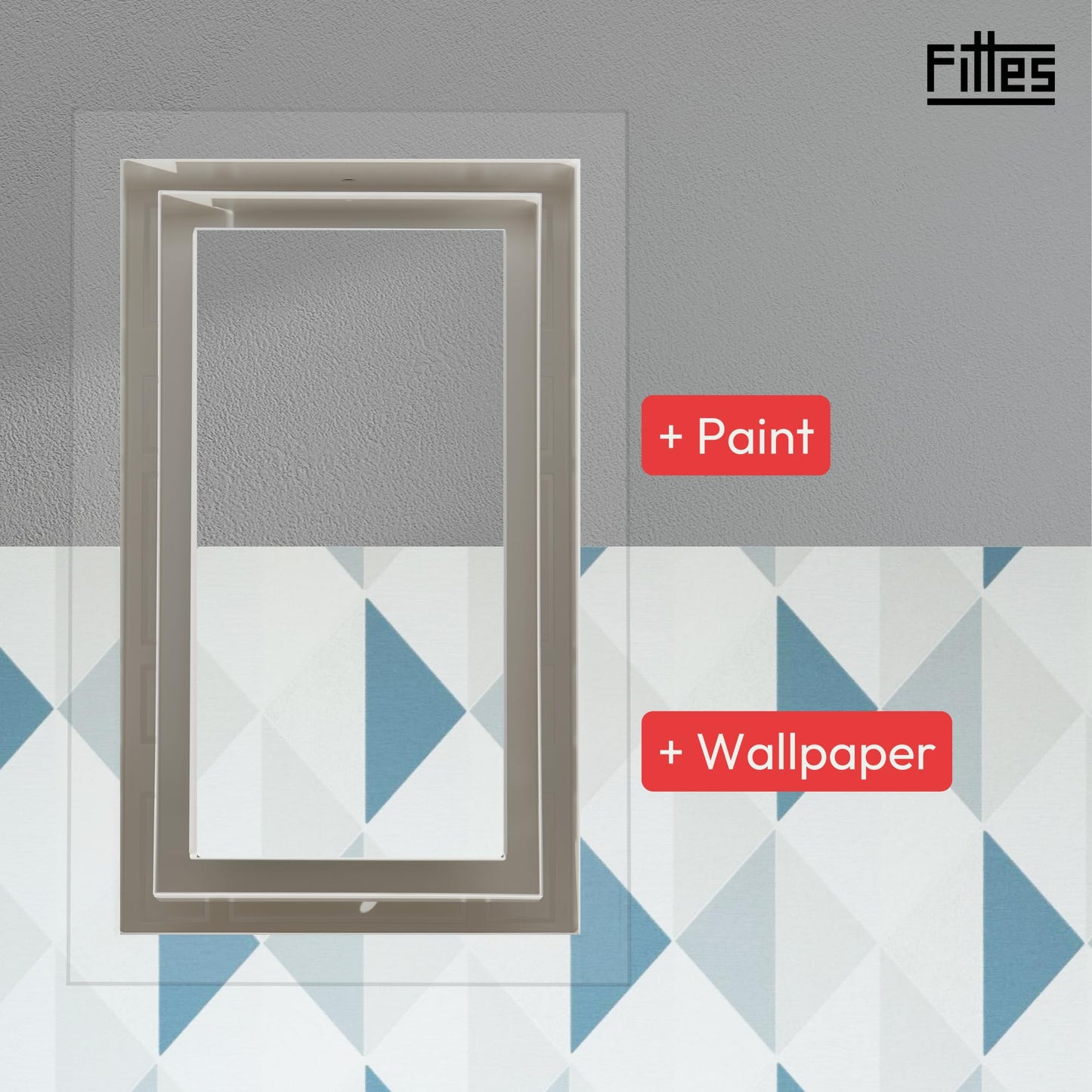 Fittes Framed Wall Vent [Luxe+], Steel HVAC Air Return Register Cover, Customizable Adjustable Increased Airflow Solution for Home or Ceiling, 15-Min DIY Setup, Damper Included – 10"x30.25" – White