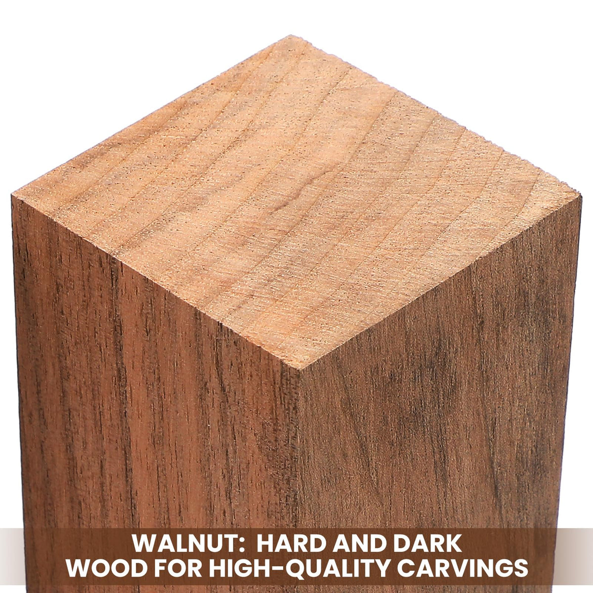 Maasechs 20 Pcs Walnut Wood Blocks for Wood Carving Blocks Unfinished Blank Wooden for Whittling Carving Creative Projects