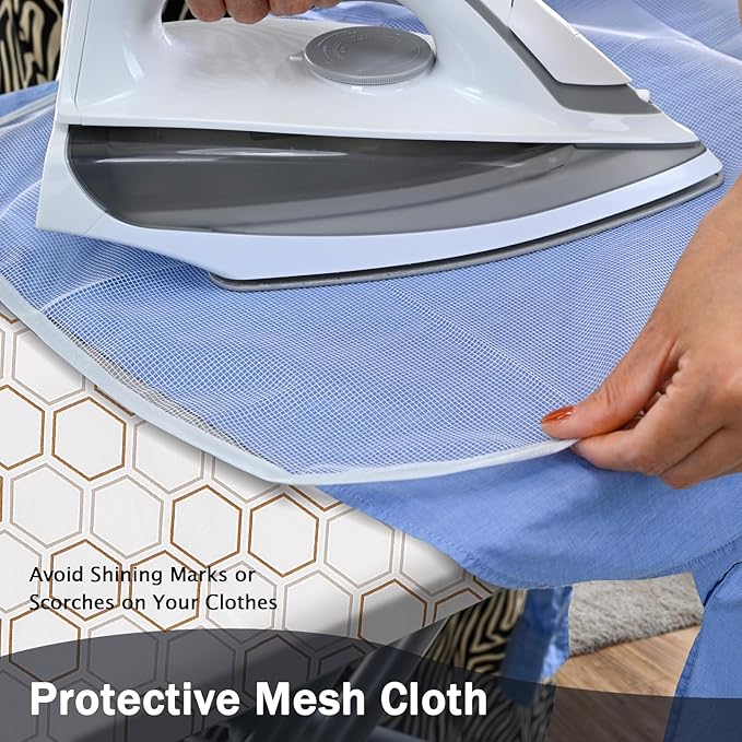 SheeChung Ironing Board Cover and Pad 18"x49", Wide Ironing Board Cover