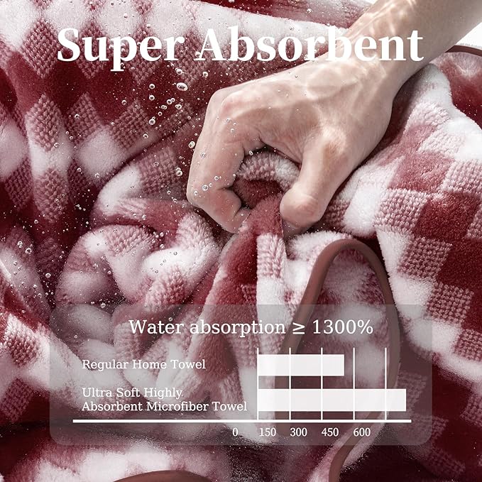 8 Piece Bathroom Towel Set |2 Oversized Bath Towels, 2 Hand Towels, 4