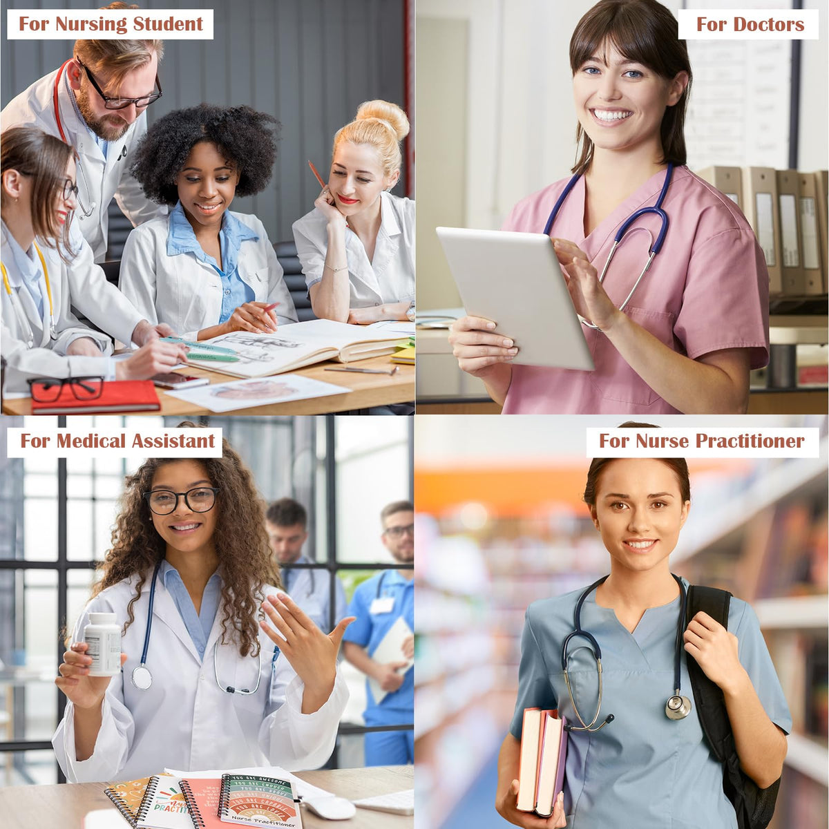 Yexiya 21 Sets Nurse Appreciation Week Gifts for Practitioner Including Positive Affirmation Ballpoint Pens Inspirational Notebooks Positive Office Gifts for Women Employee Coworker Nurses Assistant