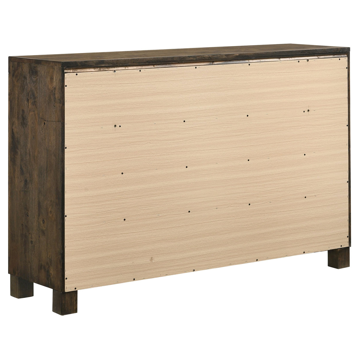 Coaster Home Furnishings Woodmont Farmhouse 58-inch 8-Drawer Bedroom Dresser Clothing Storage Cabinet Wide Chest of Drawers Organizer Unit Rustic Golden Brown 222633