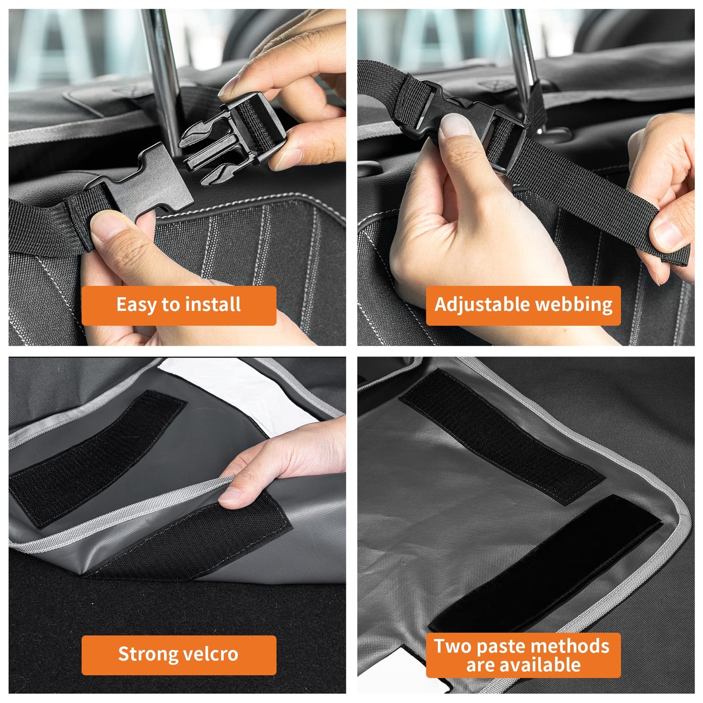 Toozey Car Boot Protector - Universal Nonslip Liner Protector with Side Protection and Bumper Protection, Waterproof & Antifouling, Robust Dog Car Boot Cover, Easy to Clean - Black