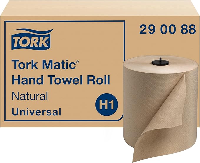 Tork Matic Paper Hand Towel Roll Natural H1, 100% Recycled Fiber, 6 Rolls x 700