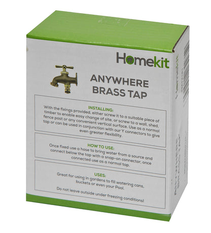 HOMEKIT Brass Hose End Tap – Outdoor Brass Tap, Allotment Taps, Outside Anywhere Taps for Convenient Water Access
